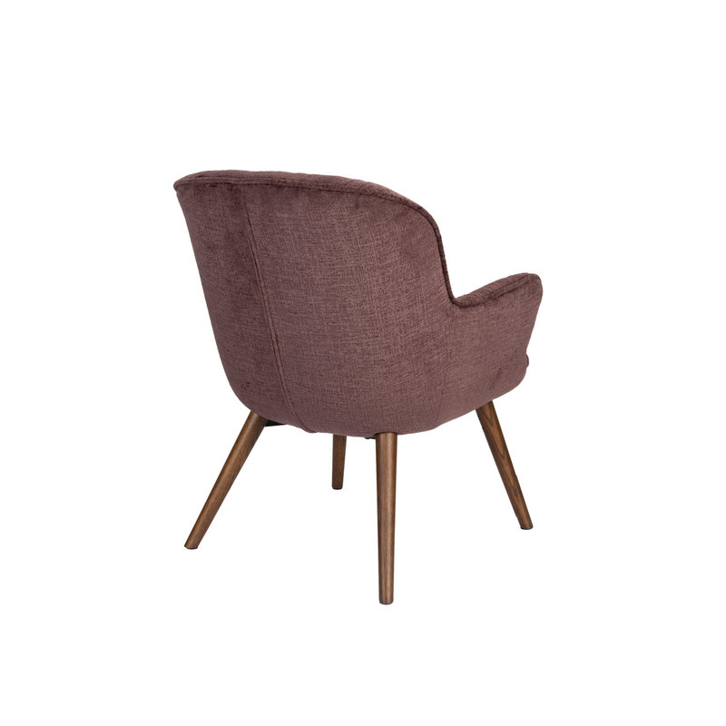 Lenn Lounge Chair, Purple Polyester