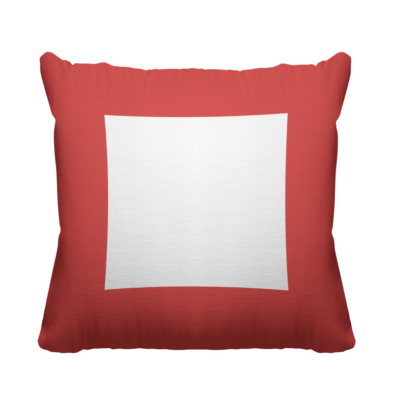 Coussin décoratif intérieur / extérieur Luella, L 15 po x H 15 po, Rouge