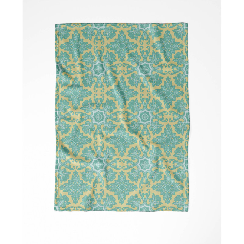 Couverture en velours de velours de damas, Jaune, L 80 po x l 60 po