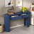 Modern Console Table With Oval Top, 2 Drawers And Fluted Design-2054249500