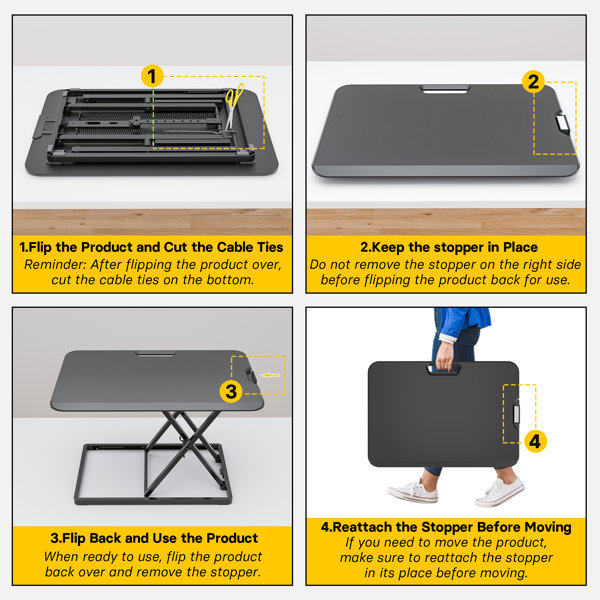 ClearAmbient Height Adjustable Standing Desk & Reviews | Wayfair.co.uk