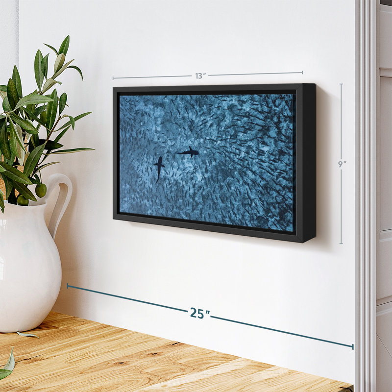 «Sharks and Fish Wall Art», H 9 po x l 13 po