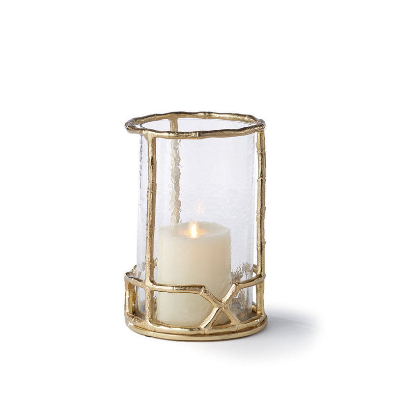 Baldwin Hurricane Candle Holder, 10.5" H x 7.25" W x 7.25" D