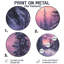 «Snowy Pines At Dusk - Forest Winter», art mural rond en métal-696578504