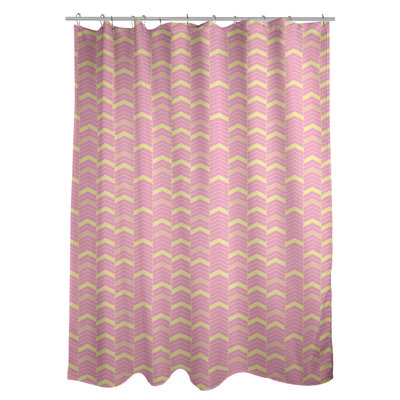Rideau de douche simple à chevrons
