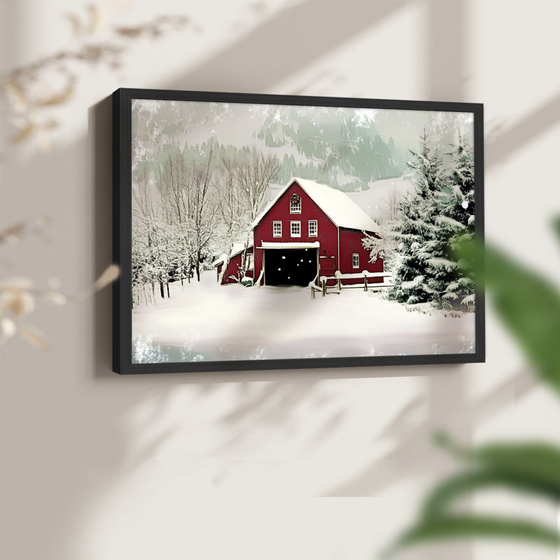 Art de Noël - DCCDVI - Reproduction encadrée - Restickable, H 11 po x l 14 po, Noir, noir, noir, noir
