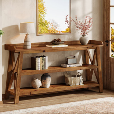 63cm Solid Wood Console Table