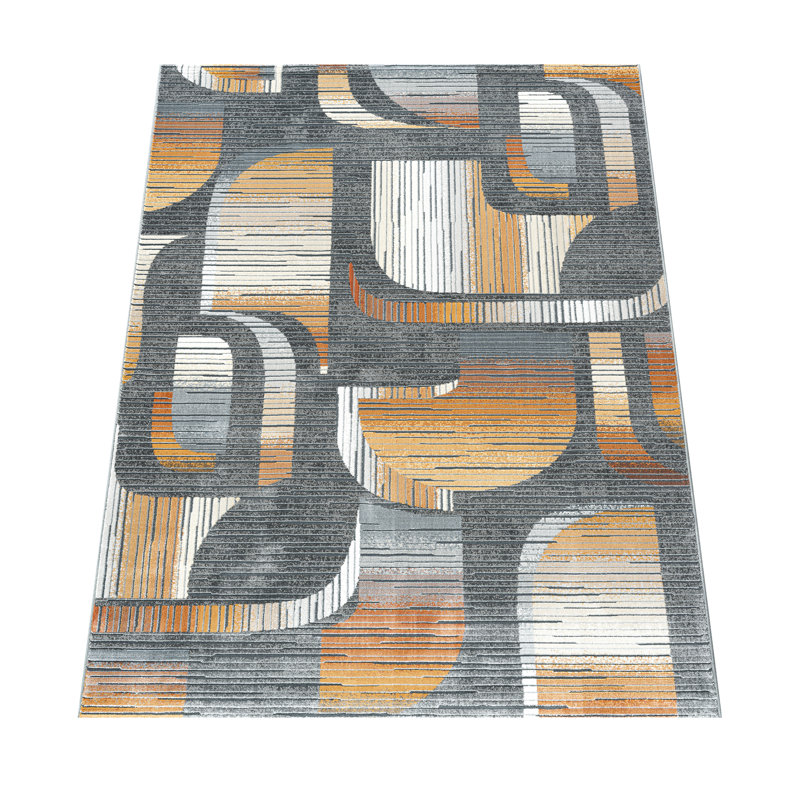 Gibert Brixton Multi Color Polyester Blend Machine Woven Area Rug, Rectangle 8' x 10'