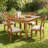 Nordic Square Dining Table with Rustic Oak Finish