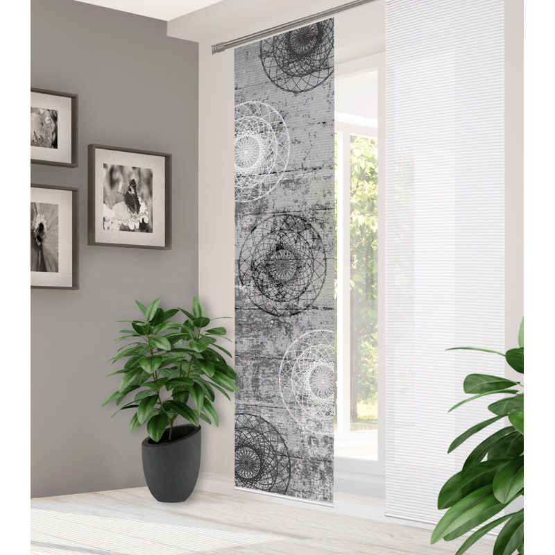 Semi Sheer Sliding Panel Single Panel, Mint