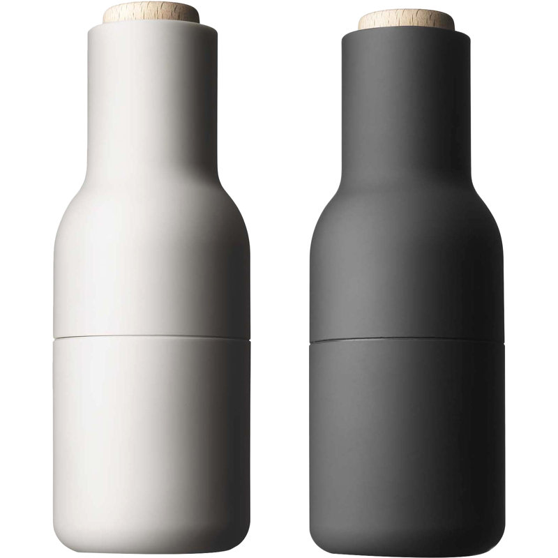 Bottle Grinders Salt & Pepper Mill Set, Ash & Carbon