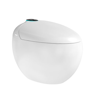 Toilette intelligente avec réservoir intégré, double réglage de la mémoire, couvercle et chasse d'eau automatique, lavabo pour bidet et siège chauffant