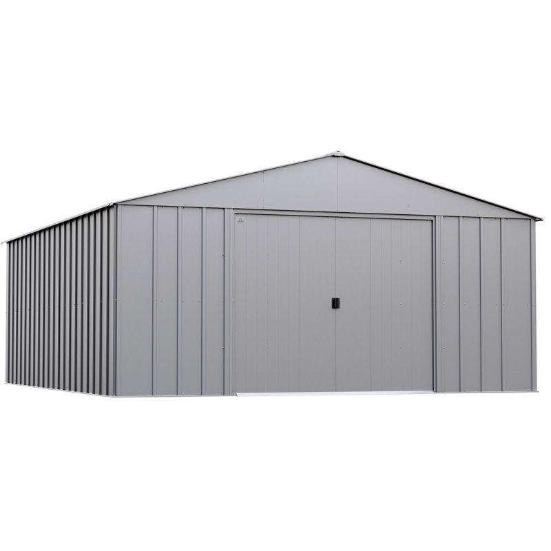 Remise en métal classique, 14 x 17, gris flûte, Gris flûte