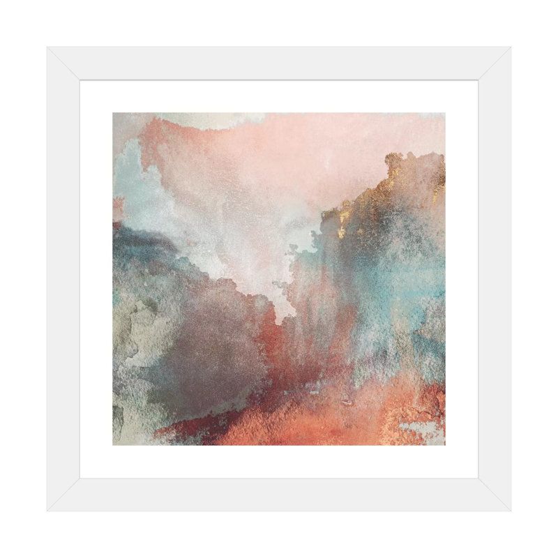 Reproduction d’art, "Paper clouds" par Elisabeth Fredriksson, H 16 po x l 16 po x P 1 po, Papier encadré blanc, Blanc