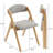 Colstrip Wood Padded Stackable Folding Chair Folding Chair Set