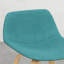 Tabouret bleu (2) rembourré - 2 tabourets de style rétro style Mid-Century