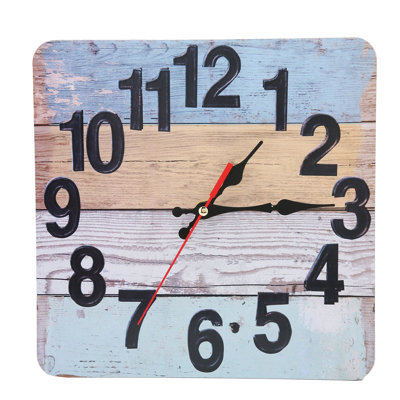 Wall Clock Square Silent Industrial Style Home Decoration Commercial Retro Decorative