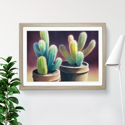 XH1022-9707X Vivid Cactus 1 Piece Single Picture Frame Wall Art