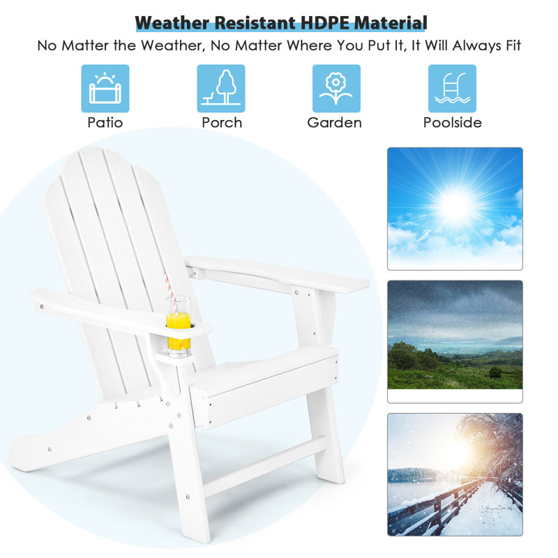Ottosen Outdoor Adirondack Chair, White