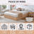 Queen Wooden Platform Bed Frame Without Headboard, Hydraulic Lift Up Storage, No Box Spring Needed, Natural Wood-962734967-962734965