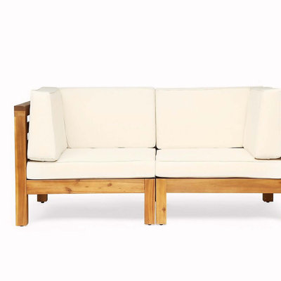 2-piece love seat set, beige