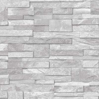 Slate 10.05m x 53cm Textured Matte Wallpaper Roll