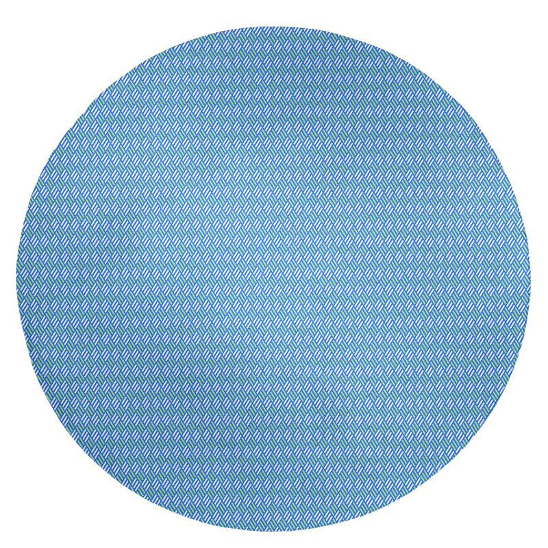Chenille Geometric Indoor Rug, Round 5'