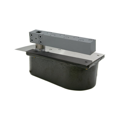 FHC RH28SRH105626 Floor Mounted Door Closer, Metal Door Closer, 105 Degree Hold Open, Right Hand, Satin Chrome Finish