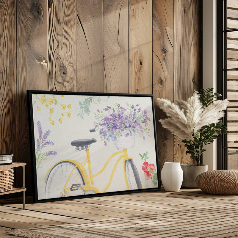 «Fresh Floral I» par Beth Grove, reproduction d'art sur toile, Noir, Cadre flottant, H 12 po x l 18 po