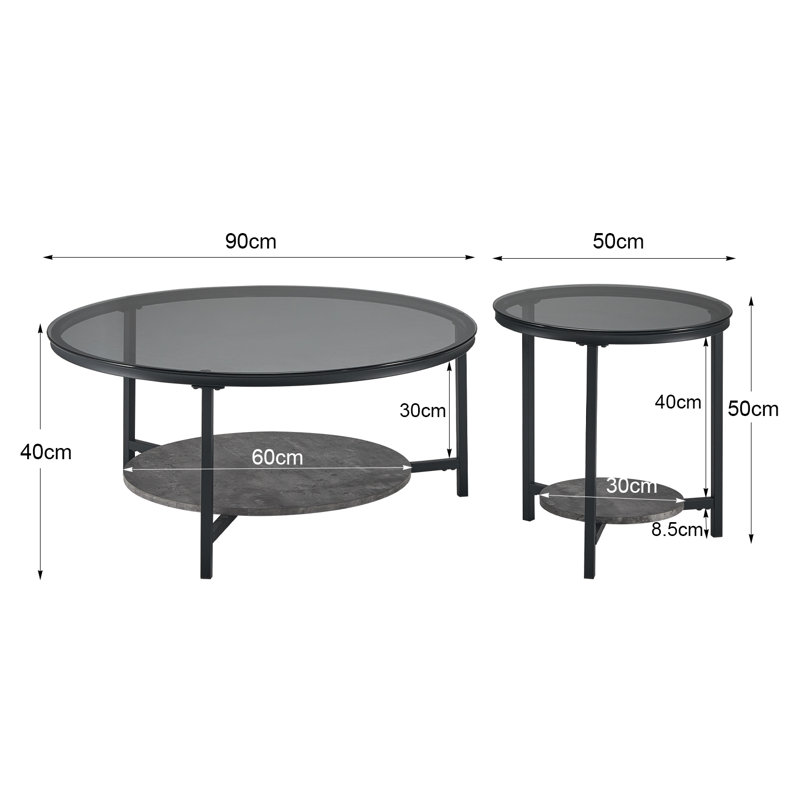 Nesting Cofe Three Leg Coffee Table