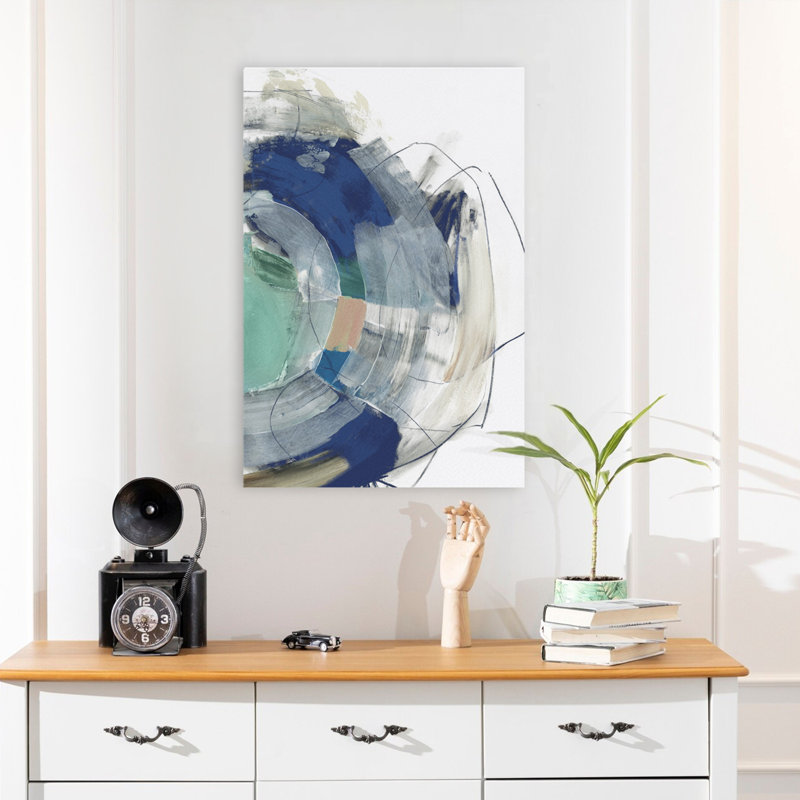 Déluge géométrique et cercles I Art, H 24 po x l 16 po