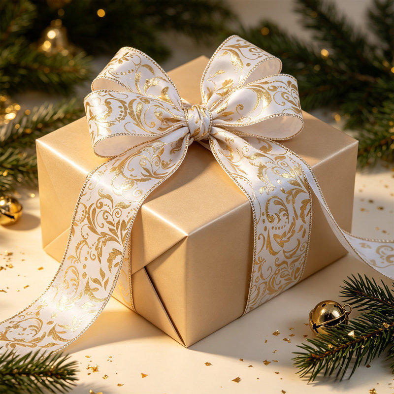 Décorations de Noël Ruban de Noël Ruban pour cadeau de Noël, B