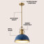 Luminaire suspendu en forme de cloche à 1 lumière Staub-1334258391-1244594590