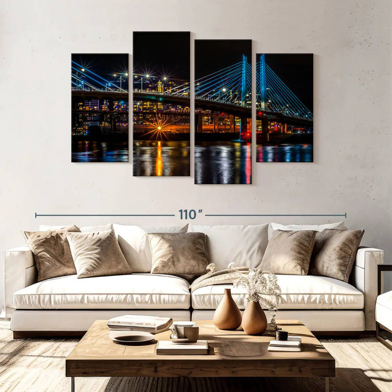 Marchelle Oregon Bridge City Lights, 54'' H x 84'' W