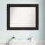 Furniture Espresso Bathroom Vanity Non-Beveled Wall Mirror-1623679973