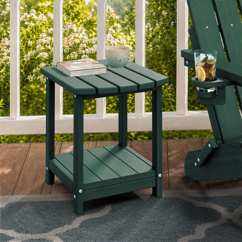 Table de bout d'extérieur en PEHD Adirondack, Vert