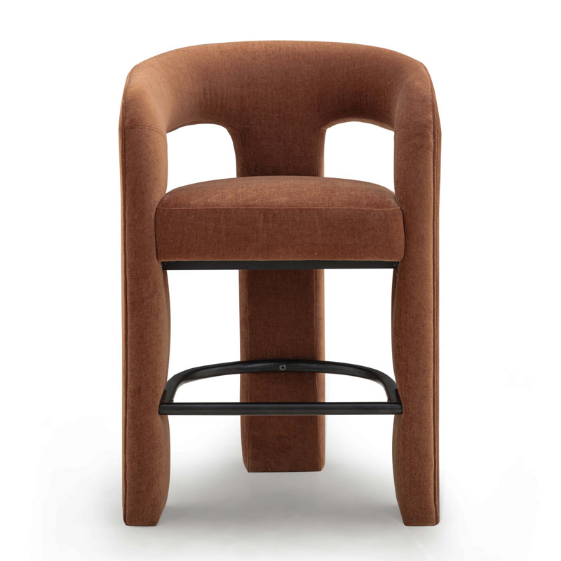 Tabouret de comptoir Malone, Tabouret de comptoir (siège d'une hauteur de 26 p, Rouge