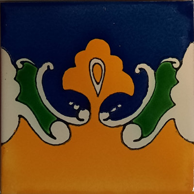4.2" x 4.2" 9pcs TalaMex Siena Talavera Mexican Tile