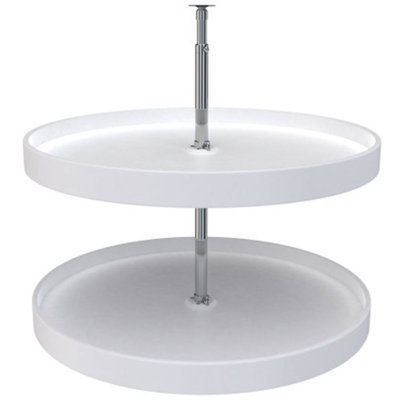 Rev-A-Shelf Lazy Susan Full Circle Polymer 2-Shelf, White