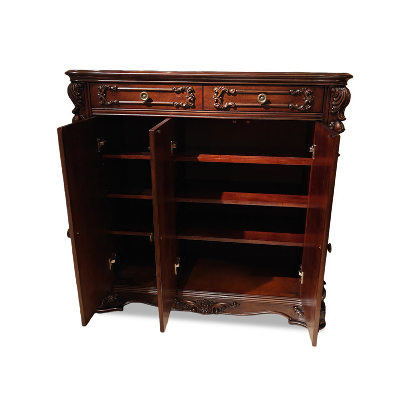 Banc de rangement pour chaussures en bois manufacturé et noyer foncé foncé