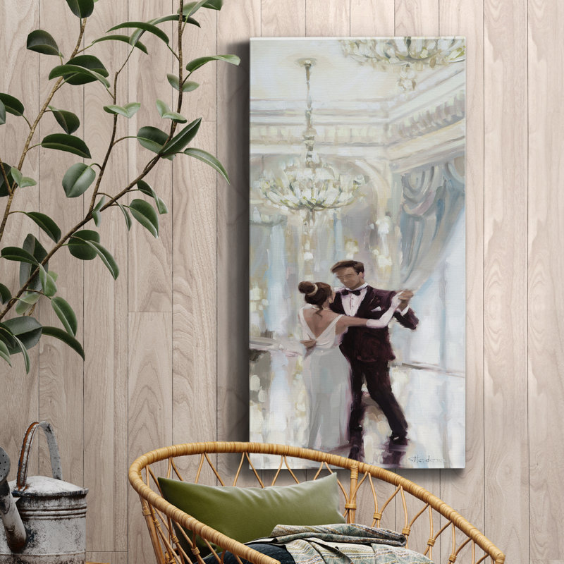 Ballroom Dancing - peinture sur toile tendue, H 16 po x l 8 po x P 1 po