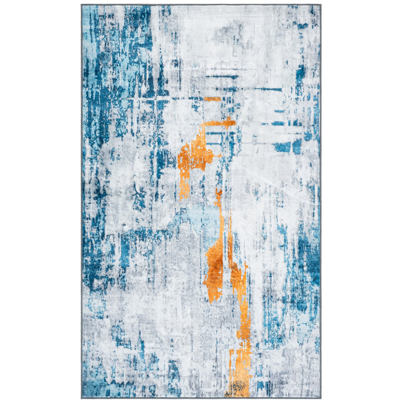 Tapis gris / bleu Josalina Monica 812, Rectangulaire 3 pi x 5 pi