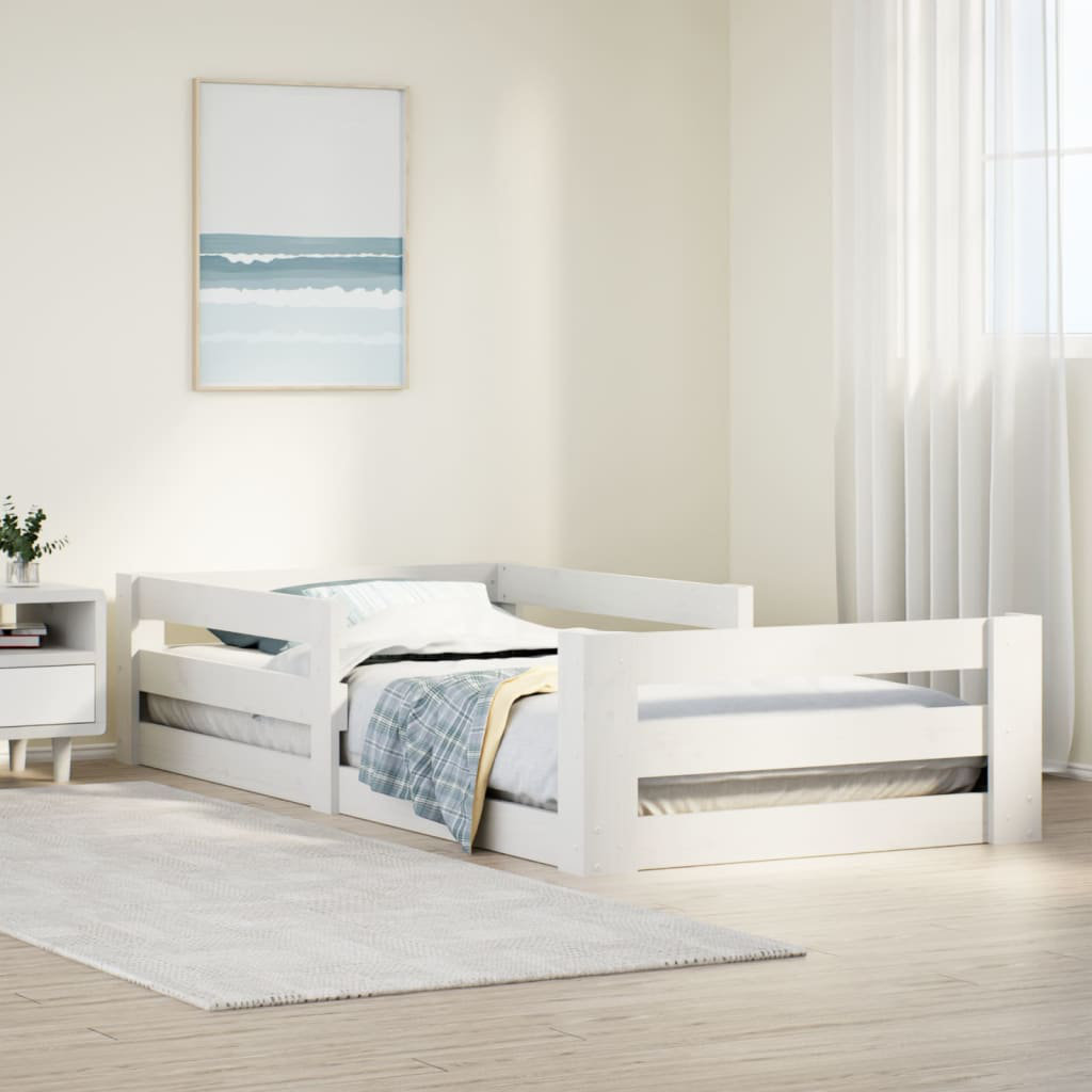 Vidaxl Bed Frame Without Mattress Wax Brown Solid Wood Pine