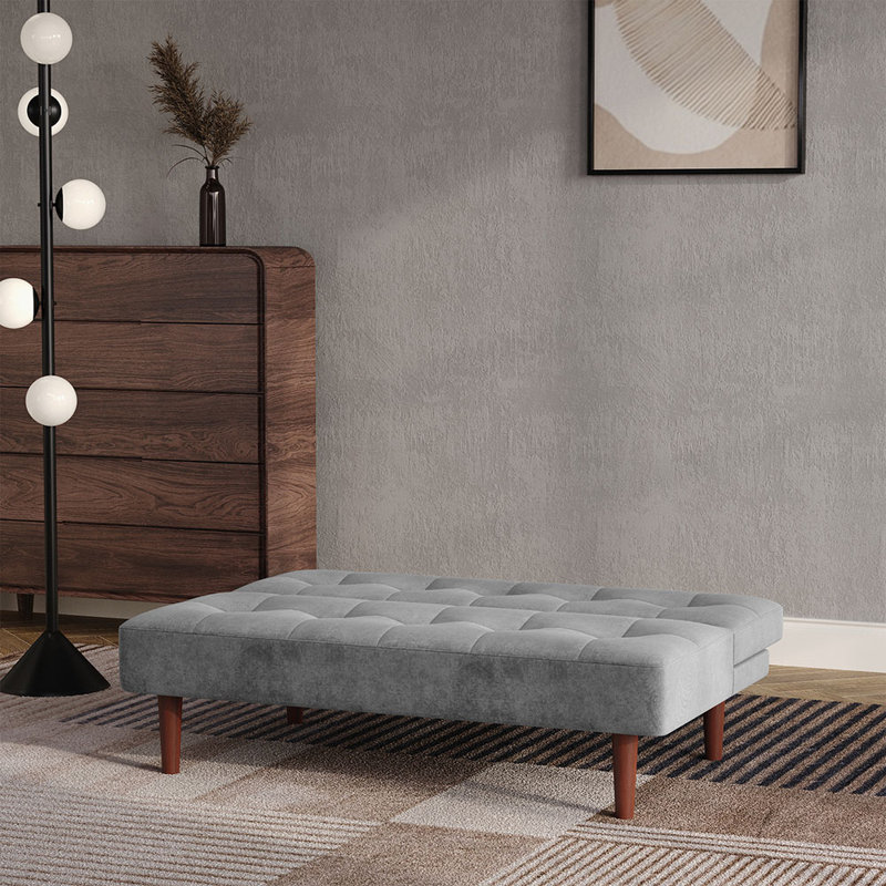 2 Seater Linen Sofa Bed, Grey