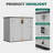 56''W 100 Gallons Outdoor Resin Horizontal Storage Shed With Floor, Lockable Weather-Resistant Cabinet Deck Box For Yard Tools And Garden Patio Furniture-121632907