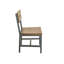 Chaise Parker - Siège et dossier en chêne chaud - Structure en acier anthracite-128497000