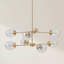 Lustre - configuration en métal à 8 lumières avec ampoules sphériques