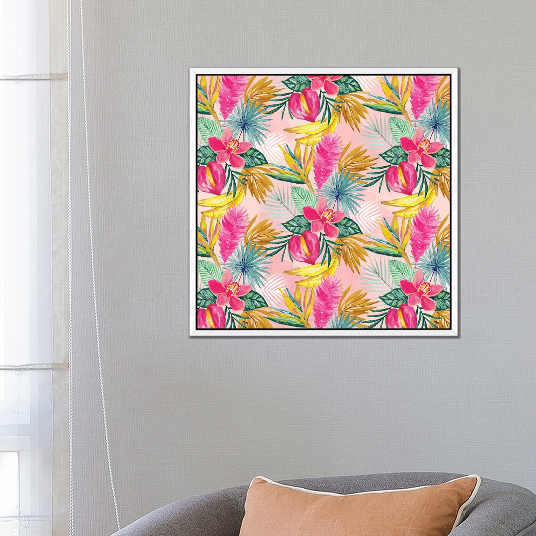 Tropical Pink von Sara Berrenson - Galerie-verpackte Leinwand Giclée auf Leinwand