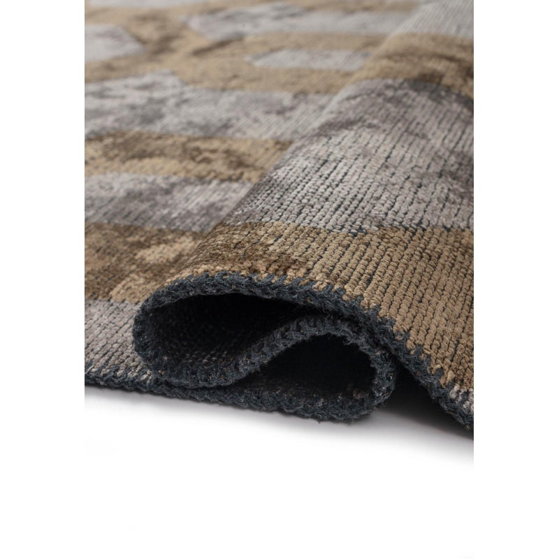 Transition Trellis Gray Brown Area Rug, Rectangle 9' x 12'