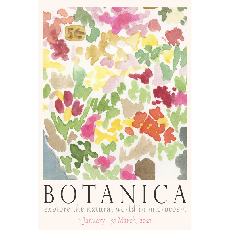 Botanica Exhibition Poster I by June Erica Vess - Wrapped Canvas Print, 122 cm H x 81 cm W